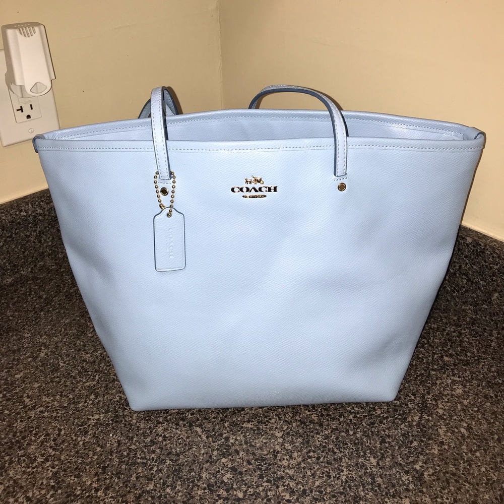Coach Light Blue Tote Bag